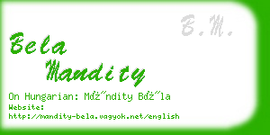 bela mandity business card